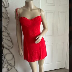 Reformation elegant Red Louelle dress